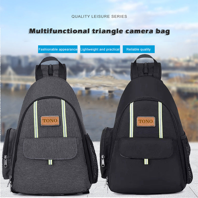 2023 New SLR Camera Backpack Double Shoulder Waterproof Photography Bag Single Shoulder Camera Bag Triangle Bag Chest Bag Crossb 9001